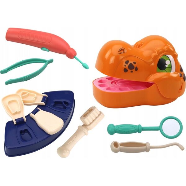 LeanToys Zestaw Kreatywny Dinozaur Dentysta Ciastolina Akcesoria 13675798 5905991004035
