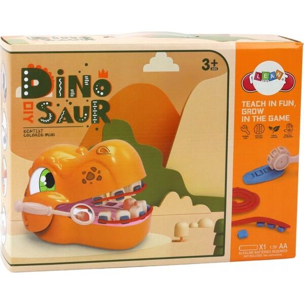 LeanToys Zestaw Kreatywny Dinozaur Dentysta Ciastolina Akcesoria 13675798 5905991004035