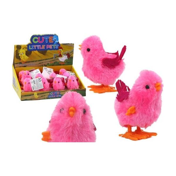 LeanToys Skaczący Kurczak Zabawka Nakręcana Figurka Różowy 13675841 5905991004547