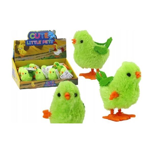 LeanToys Skaczący Kurczak Zabawka Nakręcana Figurka Zielony 13675842 5905991004561