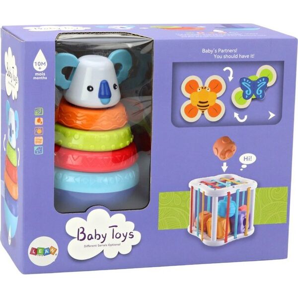 LeanToys Zestaw Zabawek Sensorycznych Wieża Koala Kostka Edukacyjna Spinnery 13675904 5905991005506