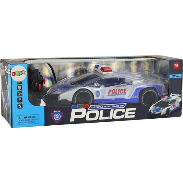 LeanToys Policyjne Auto Sportowe Zdalnie Sterowane RC Skala 1:16 Światła 13676003 5905991006961