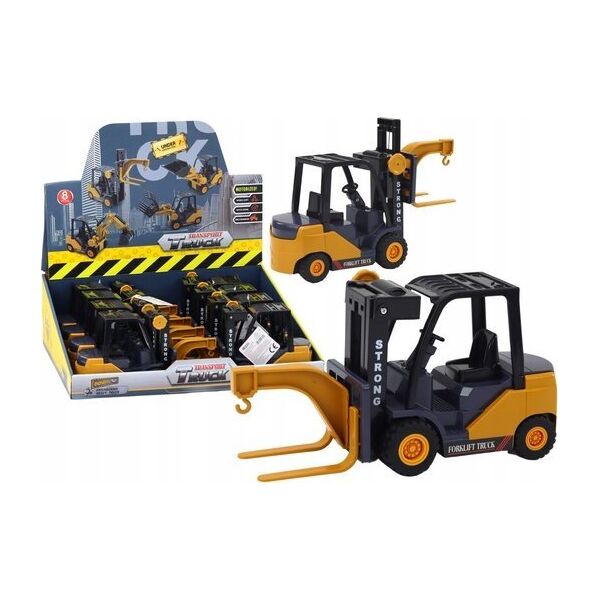 LeanToys Wózek Widłowy Z Hakiem Regulowany Napęd Frykcyjny Żółty 13676013 5905991007180