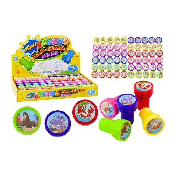 LeanToys Stempelki Ozdobne 12 Wzorów Zwierząt Wodnych 6 Kolorów 13676079 5905991008415