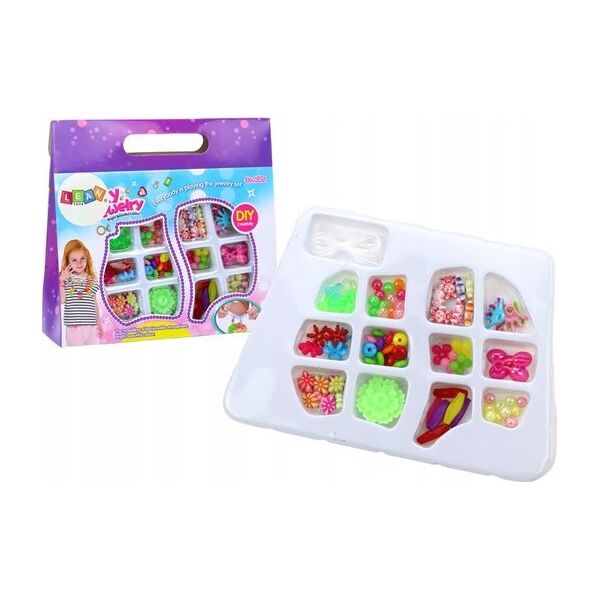 LeanToys Zestaw Kreatywny Koraliki Do Tworzenia Biżuterii Kolorowe 13676137 5905991009559