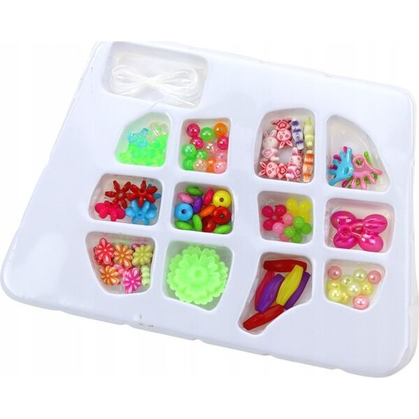LeanToys Zestaw Kreatywny Koraliki Do Tworzenia Biżuterii Kolorowe 13676137 5905991009559
