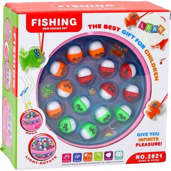 LeanToys Gra Łowienie Rybek Wędki Światła Dźwięki Różowa 13676140 5905991009603