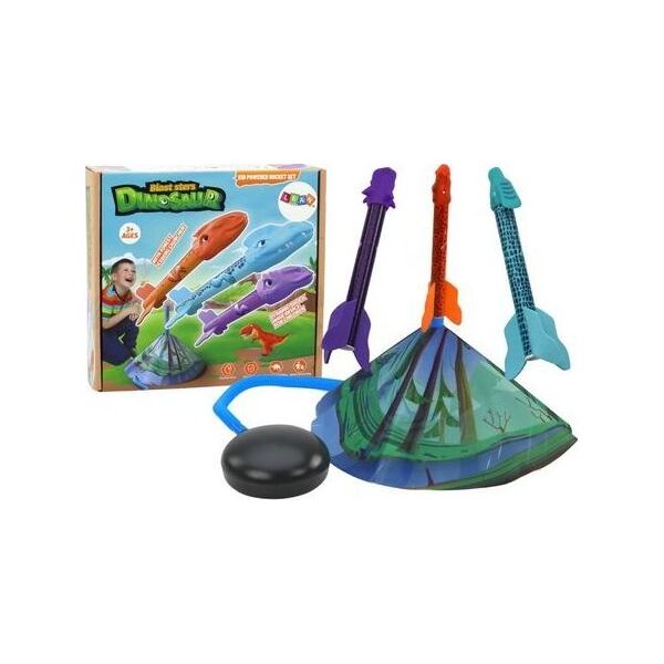 LeanToys Wyrzutnia Rakiet Gra Dinozaury Las Kolorowe Pompka 13676210 5905991011071