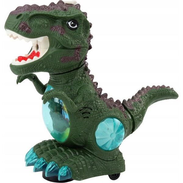 LeanToys Dinozaur Tańczący Czujnik Przeszkód Światła Dźwięki Zielony 13676215 5905991011118