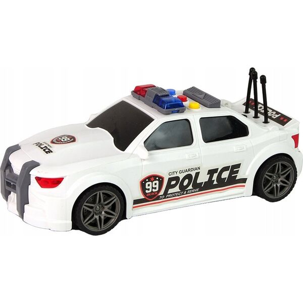 LeanToys Auto Sportowe Policja 1:16 Biały Dźwięk 13676239 5905991012993