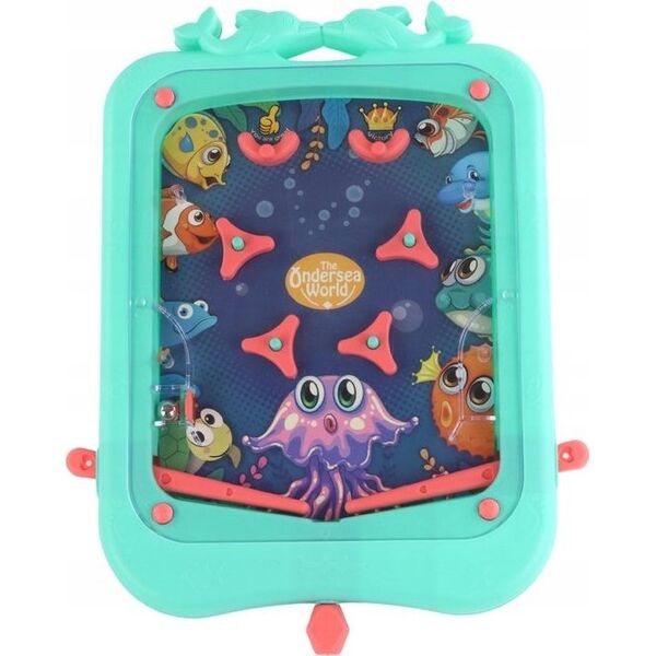 LeanToys Gra Zręcznościowa Mini Pinball Gra z Kulką Zielona 13676240 5905991013914
