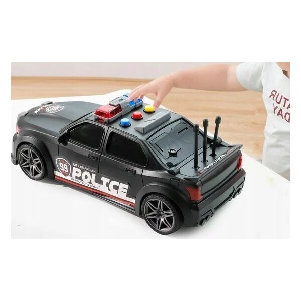 LeanToys Auto Sportowe Policja 1:16 Czarny Dźwięk 13676250 5905991013006