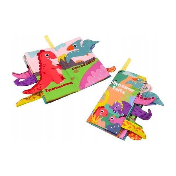 LeanToys Książeczka Miękka Zwierzęta Dinozaury Szeleszcząca Kolorowa 13676272 5905991014591