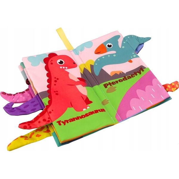 LeanToys Książeczka Miękka Zwierzęta Dinozaury Szeleszcząca Kolorowa 13676272 5905991014591