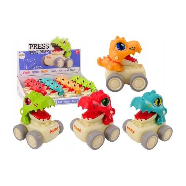 LeanToys Autko Dinozaur Jeżdżący Z Napędem Auto Dla Najmłodszych MIX 13676296 5905991014720