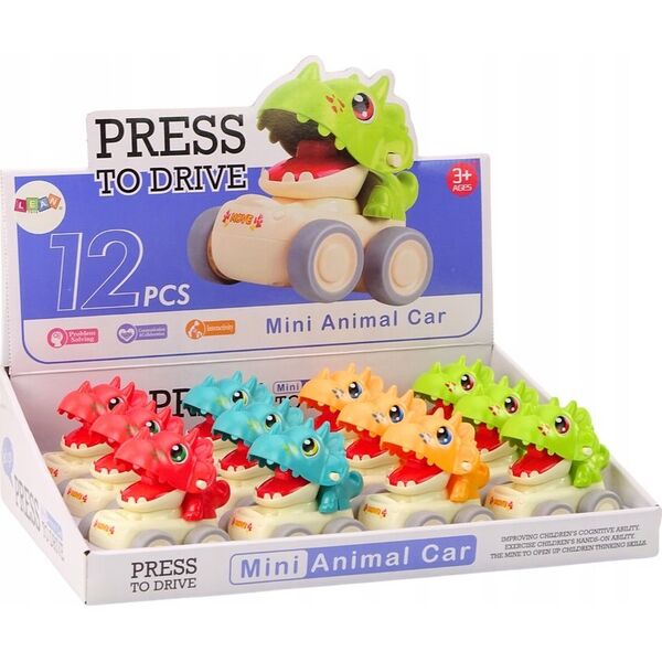 LeanToys Autko Dinozaur Jeżdżący Z Napędem Auto Dla Najmłodszych MIX 13676296 5905991014720