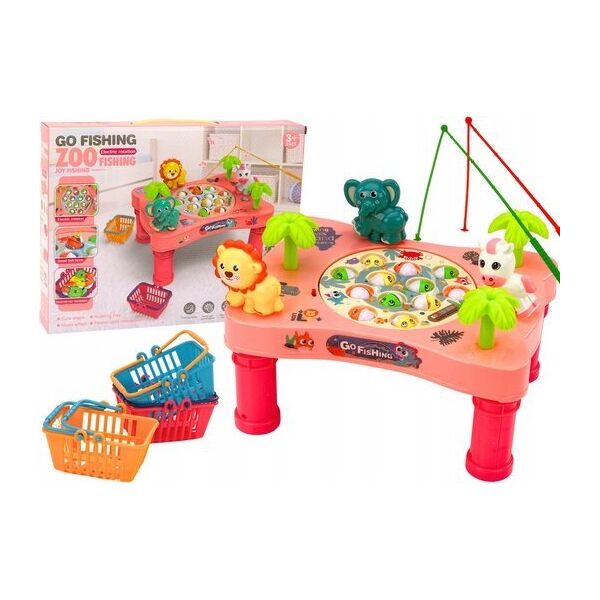 LeanToys Gra Zręcznościowa Łowienie Rybek Stoliczek Różowy 13676382 5905991015796