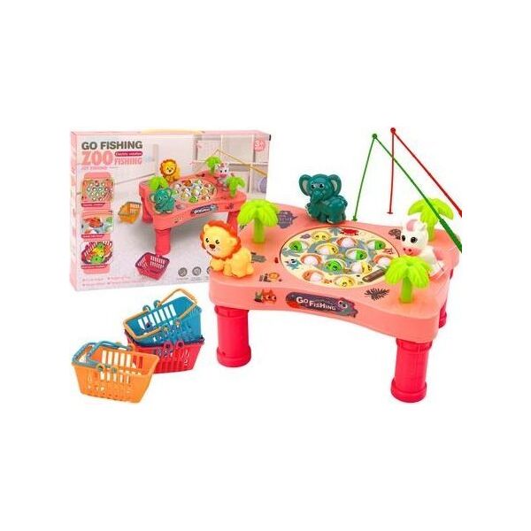 LeanToys Gra Zręcznościowa Łowienie Rybek Stoliczek Różowy 13676382 5905991015796