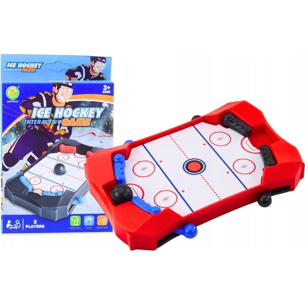 LeanToys Gra Zręcznościowa Mini Gra Hockey Czerwona 13676416 5905991016403