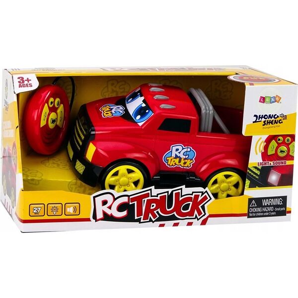LeanToys Autko Kreskówkowe Zdalnie Sterowane Światła Dźwięki Czerwony 13676552 5905991018490