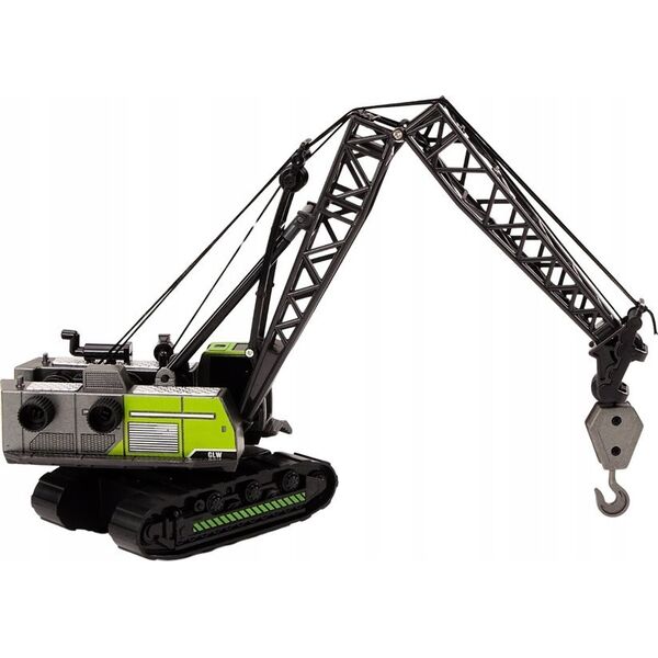 LeanToys Dźwig Gąsienicowy Żuraw Metalowy Hak 1:55Czarno-Zielony 13676653 5905991019510
