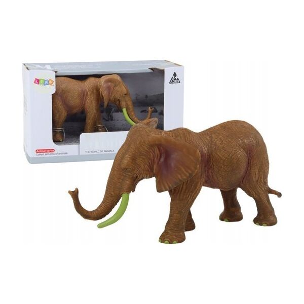Figurka LeanToys Figurka Kolekcjonerska Słoń Afrykański Safari Brązowy 13676714 5905991020660