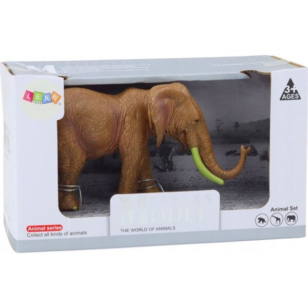 Figurka LeanToys Figurka Kolekcjonerska Słoń Afrykański Safari Brązowy 13676714 5905991020660