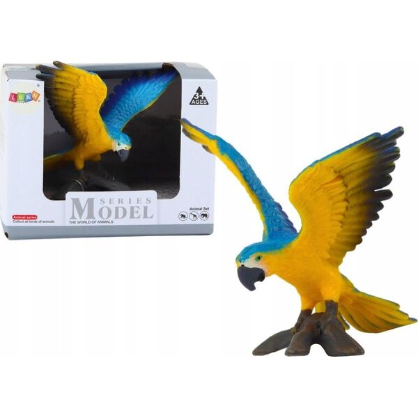 Figurka LeanToys Figurka Papuga Ara Ararauna 7 cm Niebiesko-Żółta 13676715 5905991020639