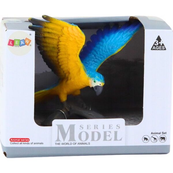 Figurka LeanToys Figurka Papuga Ara Ararauna 7 cm Niebiesko-Żółta 13676715 5905991020639
