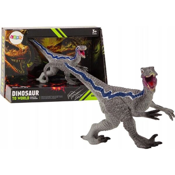 Figurka LeanToys Dinozaur Figurka Kolekcjonerska Velocitaptor Siwy 1El 13676731 5905991020929
