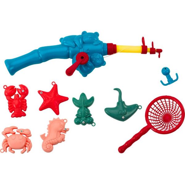 LeanToys Wielofunkcyjny Stolik 4w1 Klocki Łowienie Ryb Rysowanie Niebieski 13676783 5905991021506