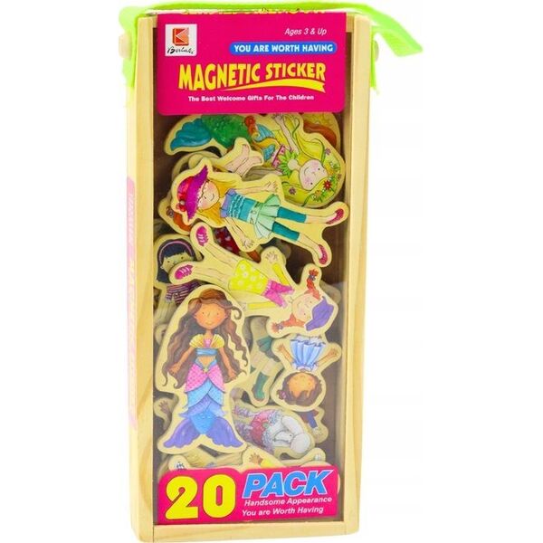 LeanToys Zestaw Magnesy Drewniane Postacie W Przebraniach Kolorowe 20 Sztuk 13676809 5905991021810