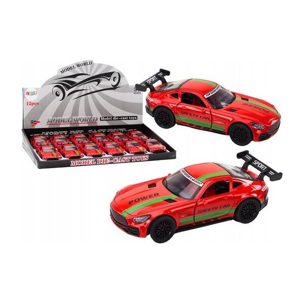 LeanToys Auto Sportowe Samochód 1:32 Figurka Spojler Metal Czerwony Dźwięki 13676813 5905991022022