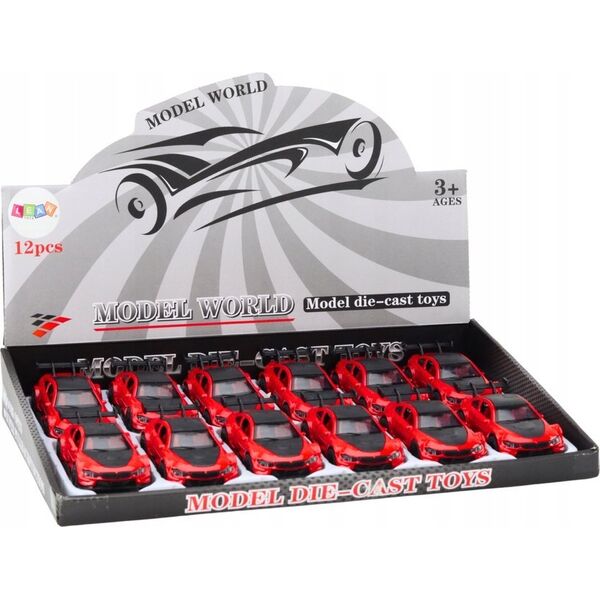 LeanToys Autko Samochód Sportowy 1:32 Napęd Frykcyjny Metalowy Czerwony 13676824 5905991022084