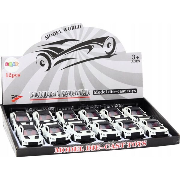LeanToys Autko Samochód Sportowy 1:32 Napęd Frykcyjny Perłowy Biały 13676834 5905991022091