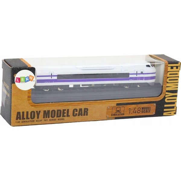 LeanToys Model Kolekcjonerski Pociąg Wagon 1:48 Metalowy Biało-Fioletowy 13676866 5905991022848