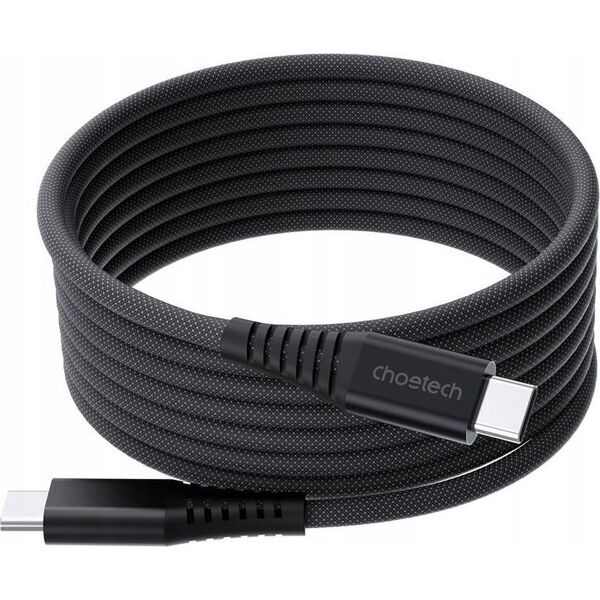 Kabel USB Choetech USB-C - USB-C 1.8 m Srebrny (XCC-1051) 13680344 6932112107138