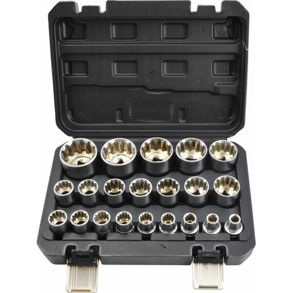 AWTools AWTOOLS ZESTAW NASADEK SPLINE 21el. 12-KĄT. BLACK LINE 13683661 5903678615680