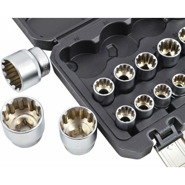AWTools AWTOOLS ZESTAW NASADEK SPLINE 21el. 12-KĄT. BLACK LINE 13683661 5903678615680