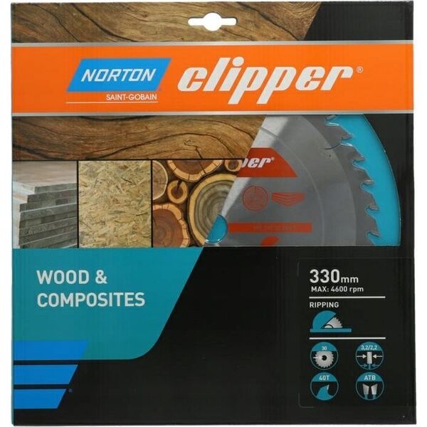 Norton NORTON PIŁA TARCZOWA 330mm x 30mm x 40z DREWNO I KOMPOZYTY ATB (3,2 / 2,2) 13683860 5450248769699