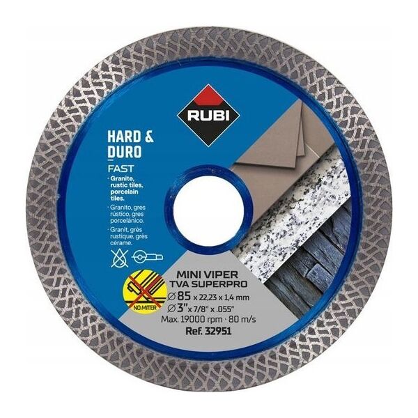 Rubi RUBI TARCZA DIAMENTOWA TVA  85mm SUPERPRO MINI VIPER 13683880 8413797329513