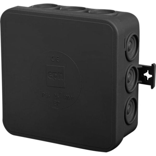 Elektro-Plast Puszka hermetyczna czarna n/t E12 85x85 IP55 bezhalogenowa 0297-02 13684021 5902012989722