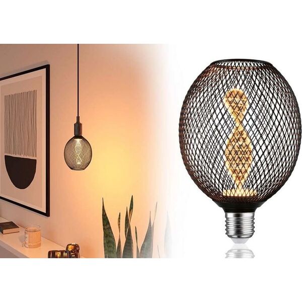 Paulmann Źródło światła LED METALLIC GLOW GLOB czarny Helix E27 3,5W 110lm 1800K 230V 13684387 4000870290866