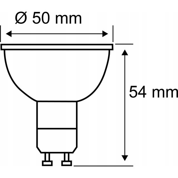 Paulmann Źródło światła LED GU10 ECO LINE 2.5W 450lm 3000K 230V srebrny / szkło 13684395 4000870291924
