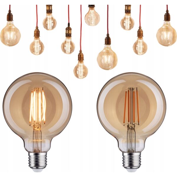 Paulmann Źródło światła LED 1879 G95 DIM 6W 470lm E27 1800K 230V złoty / szkło 13684404 4000870291894