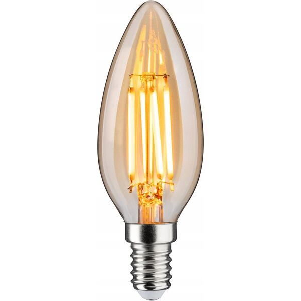 Paulmann Źródło światła LED 1879 świeca  DIM 4.9W 450lm E14 1800K 230V złoty / szkło 13684407 4000870291917