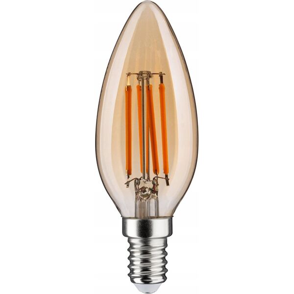 Paulmann Źródło światła LED 1879 świeca  DIM 4.9W 450lm E14 1800K 230V złoty / szkło 13684407 4000870291917