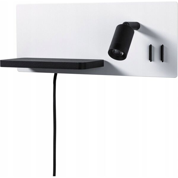 Kinkiet Paulmann Oprawa ścienna SERRA LED DIM  USB-C RIGHT 650/200lm 2700K 230V biały matowy / czarny matowy 13684473 4000870711033
