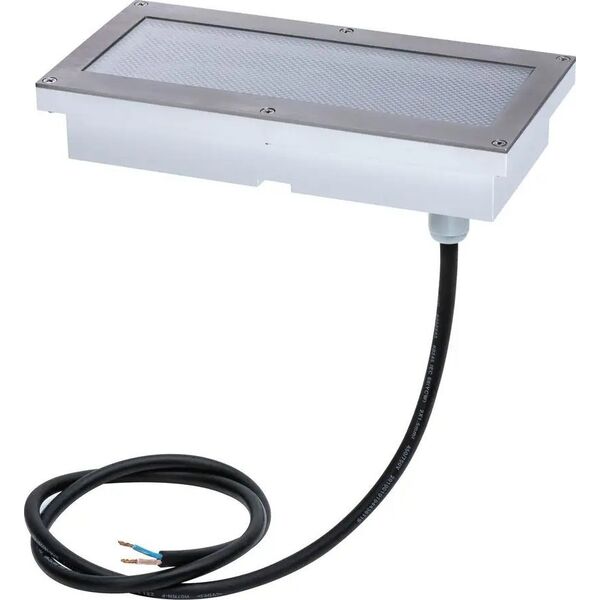 Paulmann Oprawa dogruntowa BRICK LED 1.6W 50lm 3000K IP68 z czujnikiem ruchu 200x100 230V aluminium / stal nierdzewna 13684535 4000870943373