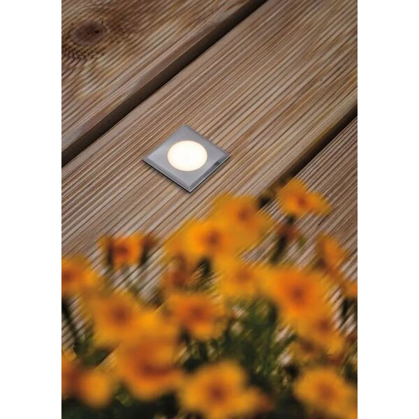 Paulmann Oprawa dogruntowa HOUSE LED 2W 60lm 3000K IP67 kwadratowa 230V szczotkowane żelazo / stal nierdzewna 13684538 4000870943663